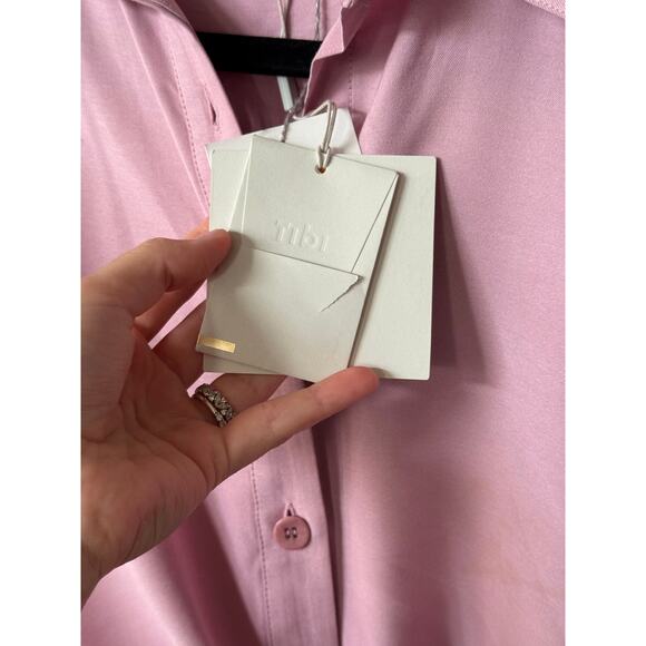 TIBI VISCOSE TWILL SHIRTDRESS PINK MIDI
WRAP - Picture 8 of 9